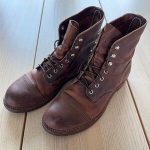 Red Wing Iron Ranger Work Boot - US Size 10D Amber Harness Leather